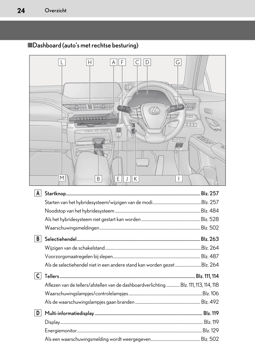 2020-2021 Lexus UX 250h Owner's Manual | Dutch