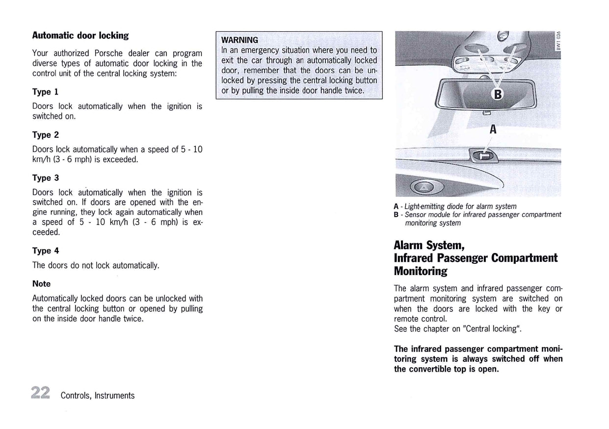 2000 Porsche 911 Carrera / 911 Carrera 4 Owner's Manual | English