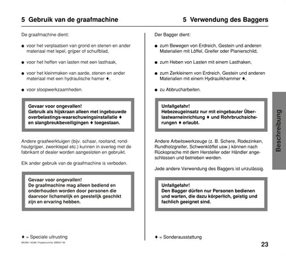 Atlas 1404 Owner's Manual | Dutch/German