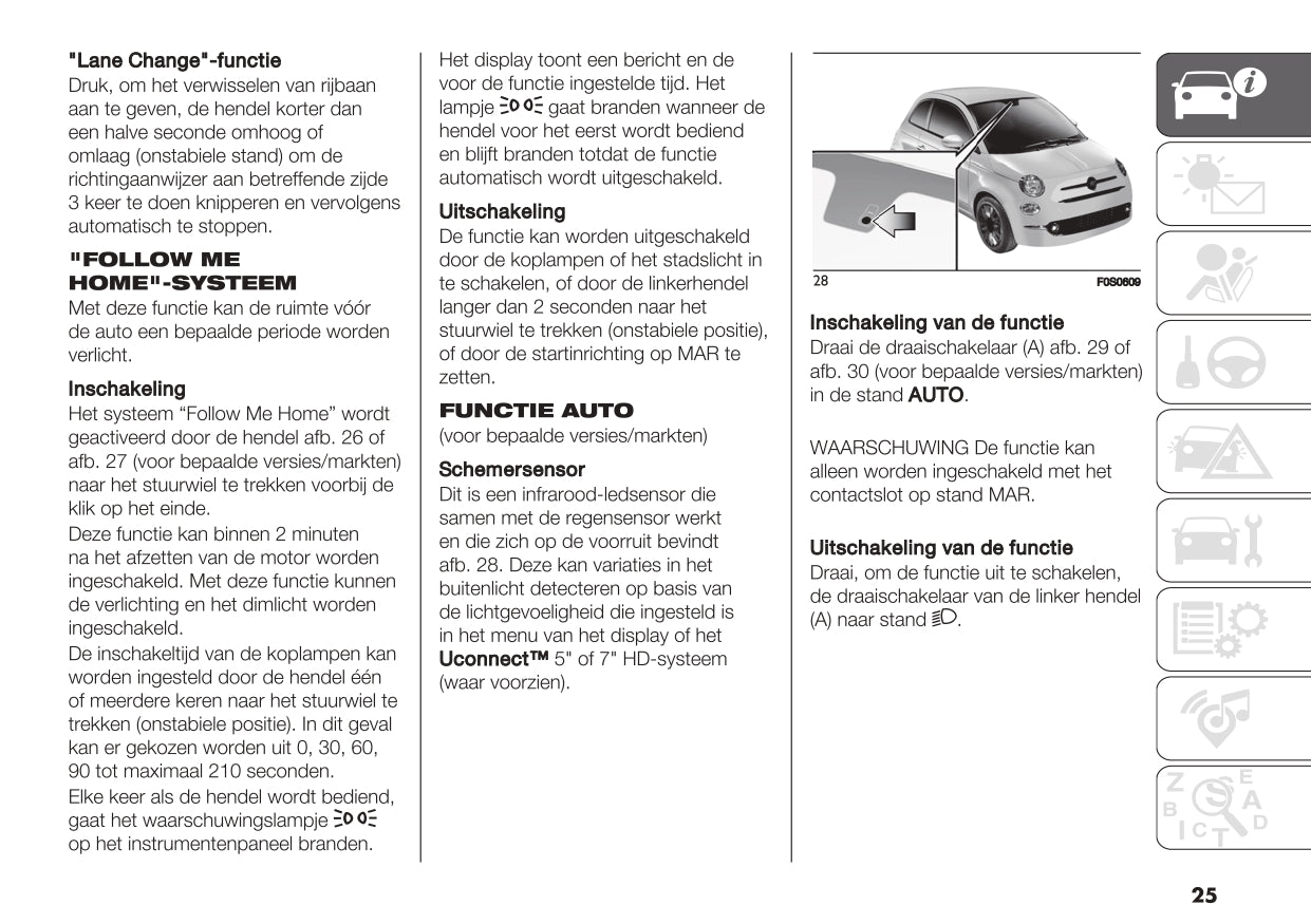 2023 Fiat 500/500C Owner's Manual | Dutch