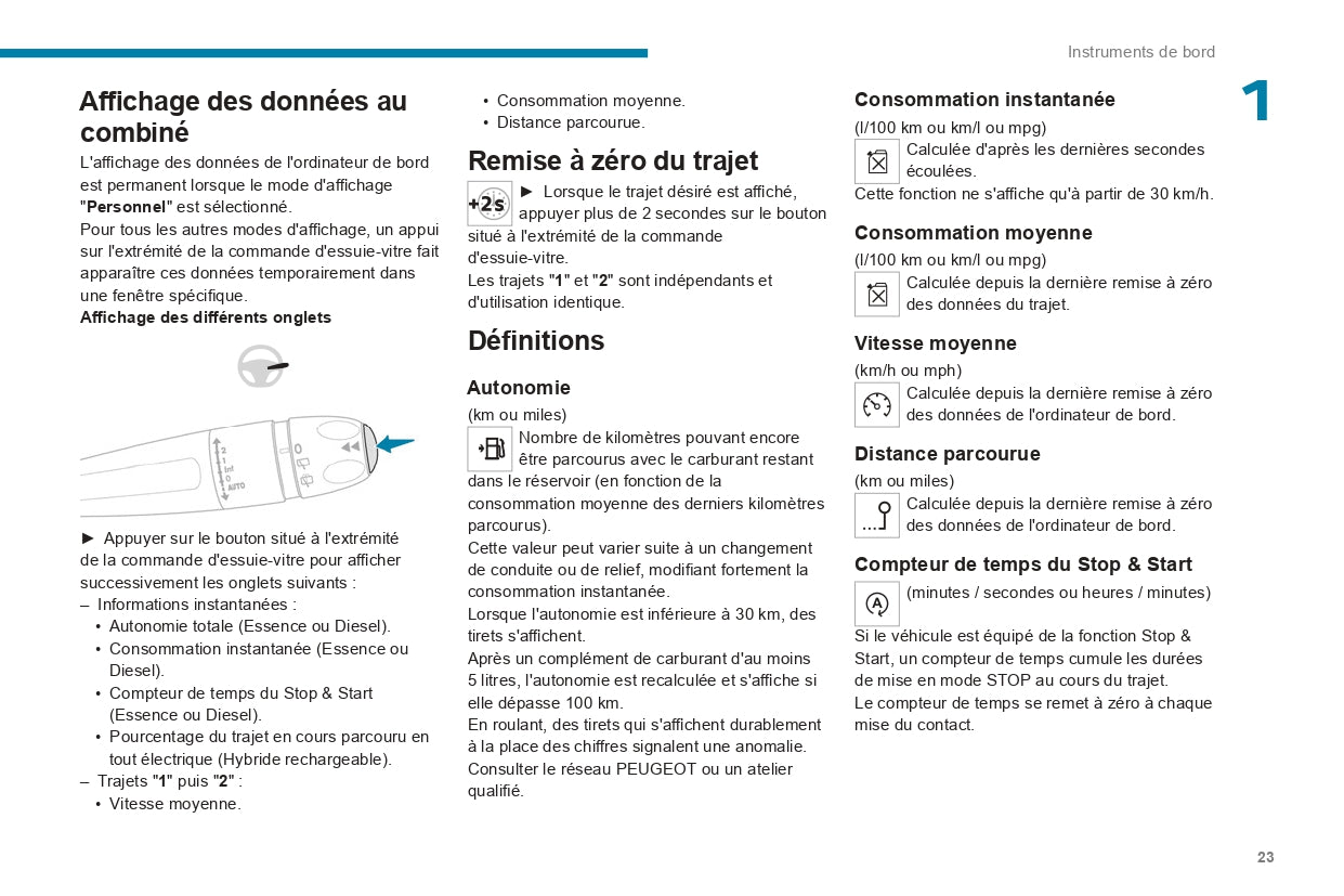 2023-2024 Peugeot 508 / 508SW Owner's Manual | French