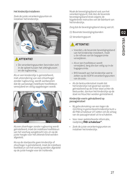 2022-2023 BYD Atto 3 Bedienungsanleitung | Niederländisch