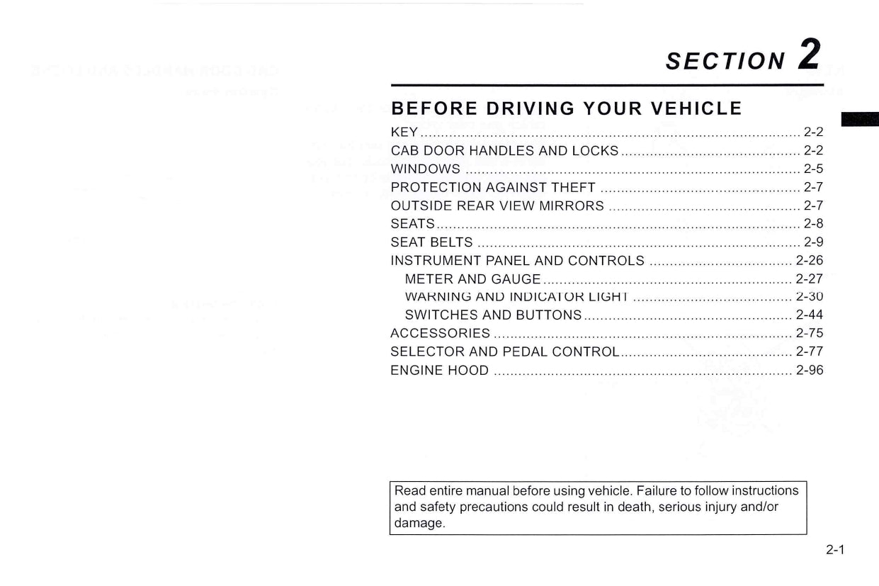 2010 Hino 145/165/185/238/258/268/308/338/358 Owner's Manual | English