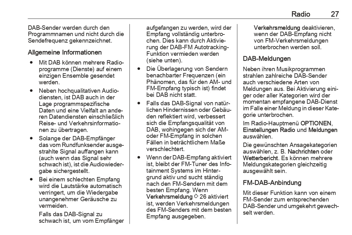 2020-2023 Opel Mokka / Mokka-e Infotainment Manual | German