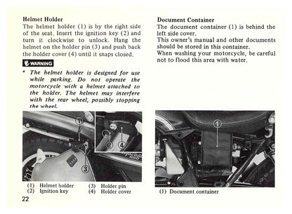 1982 Honda Nighthawk 650 Bedienungsanleitung | Englisch