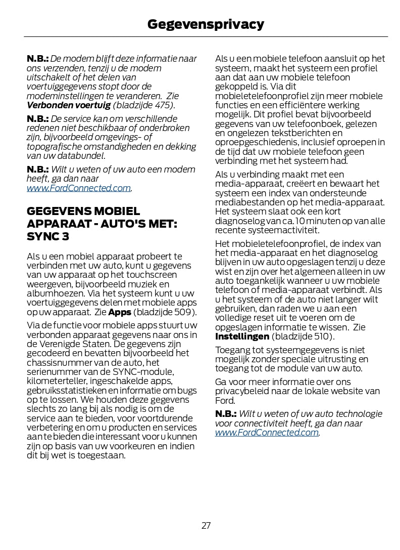 2022-2023 Ford Kuga Owner's Manual | Dutch