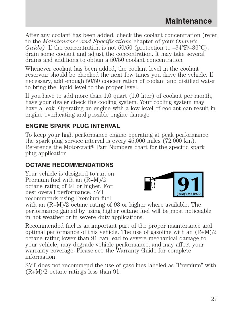 2011 Ford Shelby GT500 Owner's Manual | English