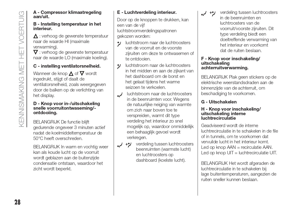 2018-2020 Fiat 500/500C Owner's Manual | Dutch