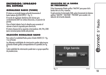 Alfa Romeo Mito Uconnect 5 Radio Instrucciones 2013 - 2016