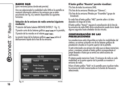 Alfa Romeo Mito Uconnect 5 Radio Instrucciones 2013 - 2016