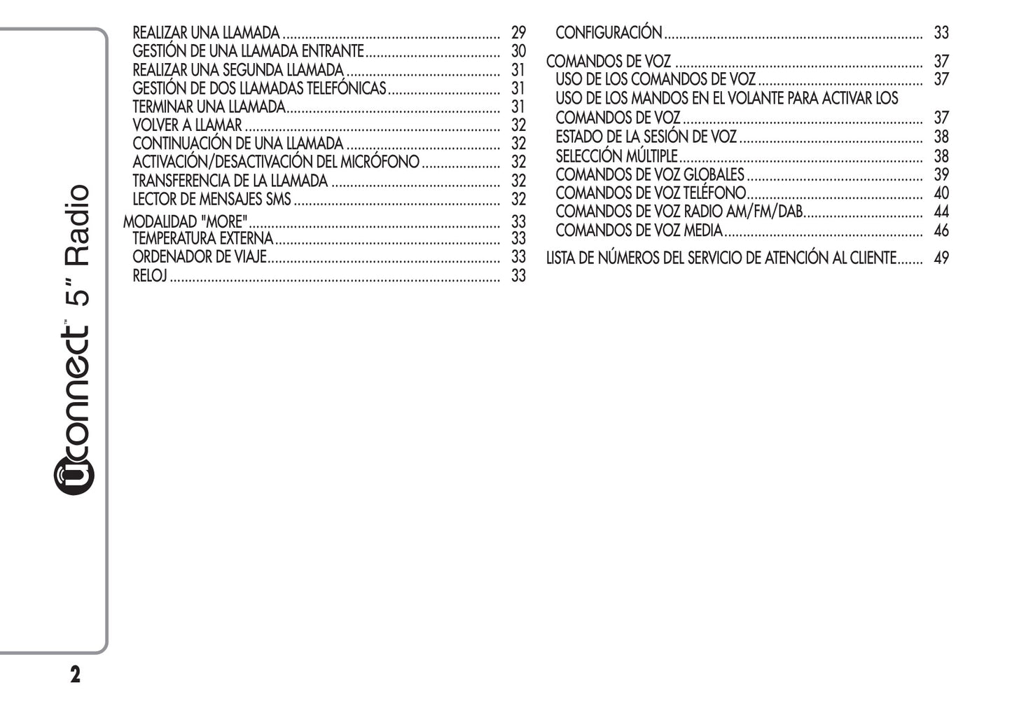 Alfa Romeo Mito Uconnect 5 Radio Instrucciones 2013 - 2016