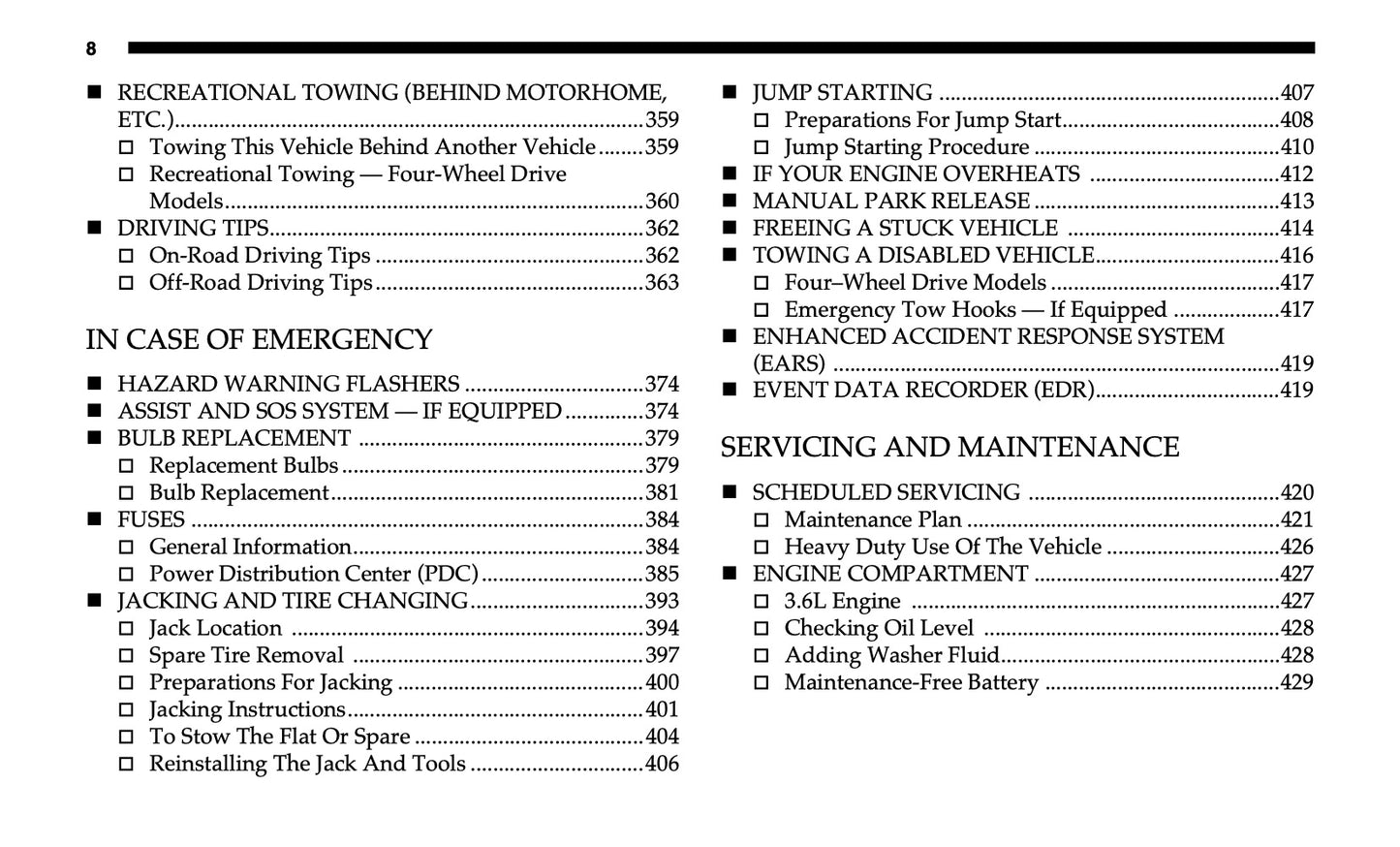 2020 Jeep Gladiator Owner's Manual | English