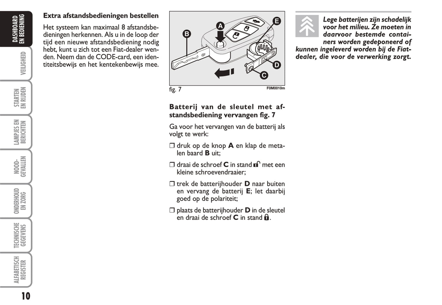 2006-2007 Fiat Grande Punto Owner's Manual | Dutch
