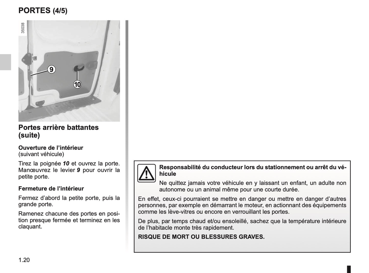 2011-2012 Renault Kangoo Z.E. Owner's Manual | French