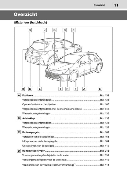 2022 Toyota Corolla Hatchback/Corolla Touring Sports Owner's Manual | Dutch