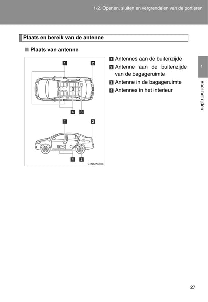 2009-2010 Toyota Corolla Owner's Manual | Dutch