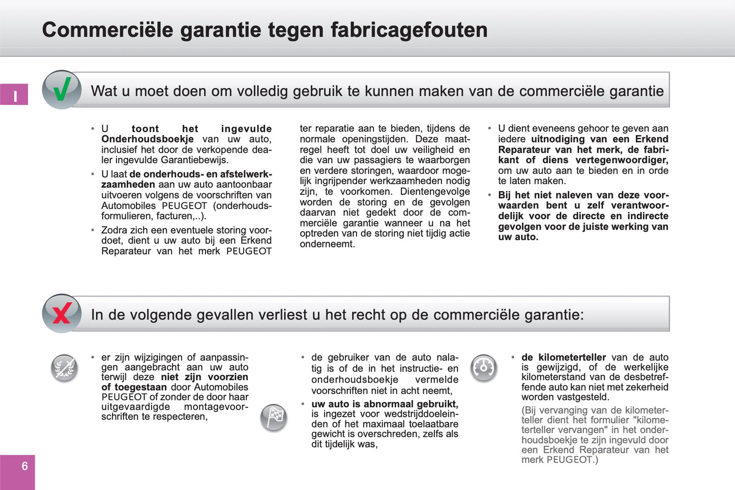 Peugeot Garantie- en Onderhoudsboekje 2016 - 2023