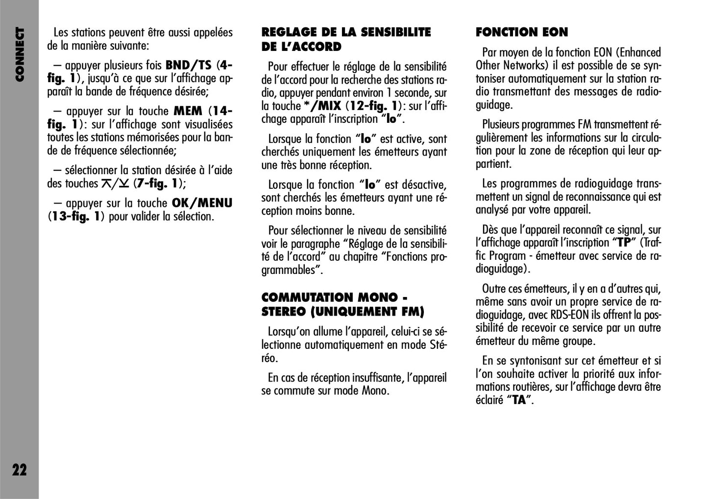 Alfa Romeo Connect-Navigateur-Connect Nav  Guide d'utilisation 2004 - 2007