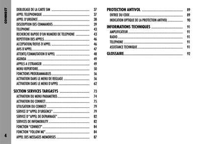 Alfa Romeo Connect-Navigateur-Connect Nav  Guide d'utilisation 2004 - 2007