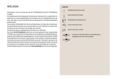 2019-2021 DS Automobiles DS 7 Crossback/DS 7 Crossback E-Tense Owner's Manual | Dutch