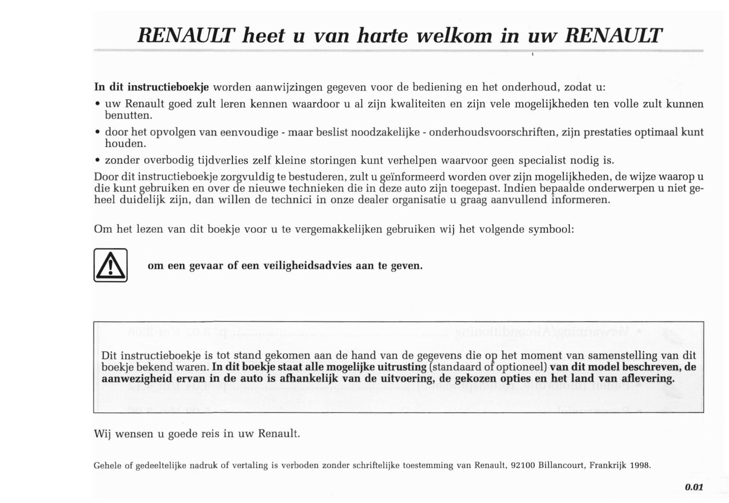 1998-1999 Renault Mégane Coupé Bedienungsanleitung | Niederländisch