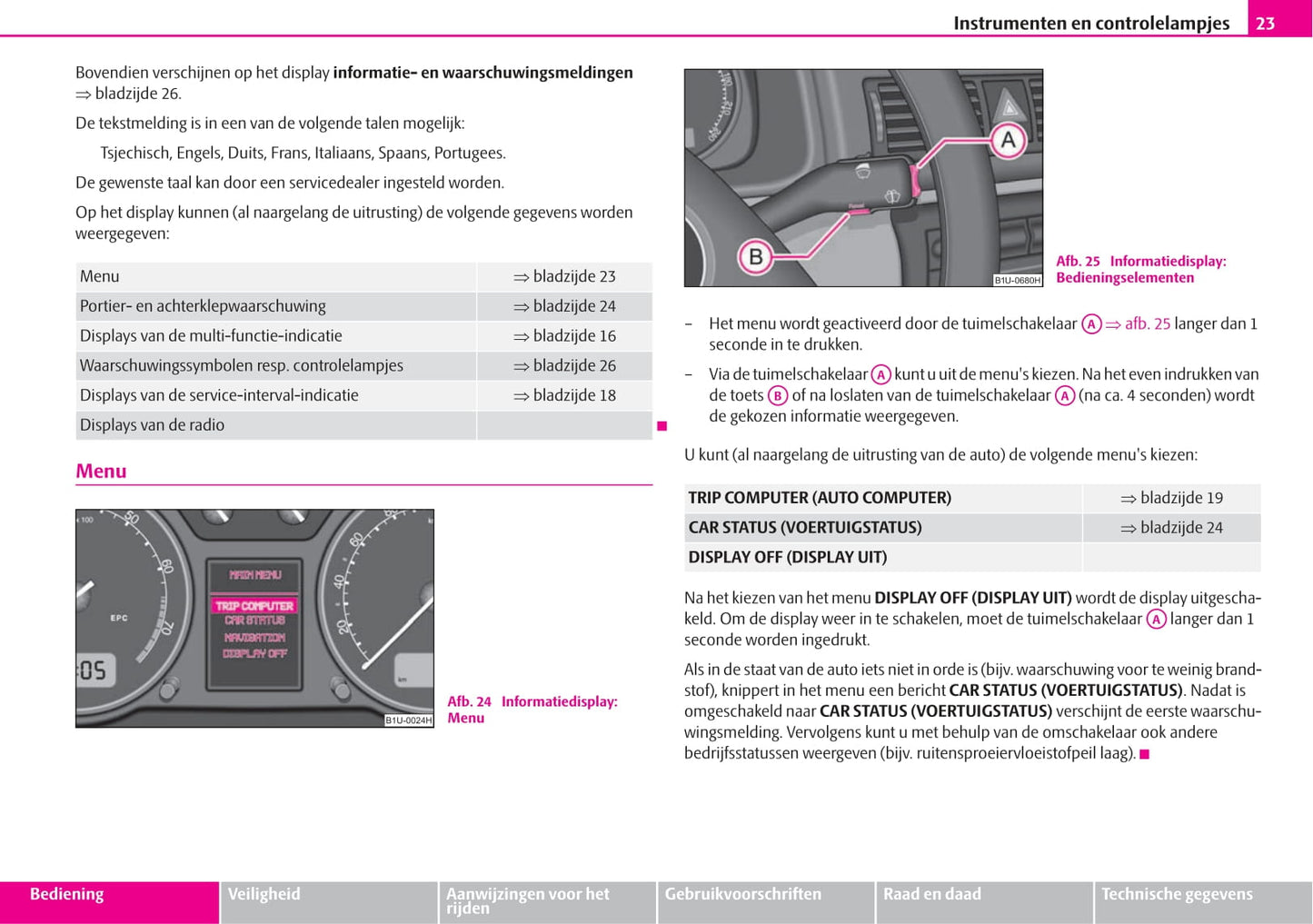 1997-2004 Skoda Octavia Bedienungsanleitung | Niederländisch