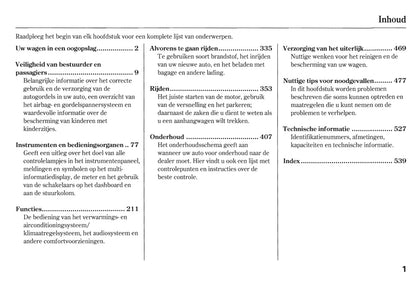 2010-2011 Honda CR-V Owner's Manual | Dutch