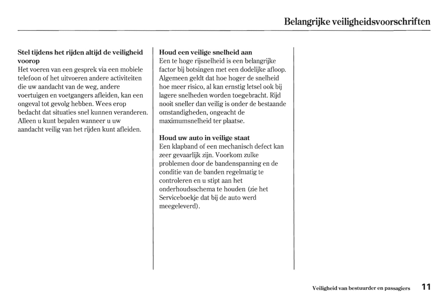 2010-2011 Honda CR-V Bedienungsanleitung | Niederländisch