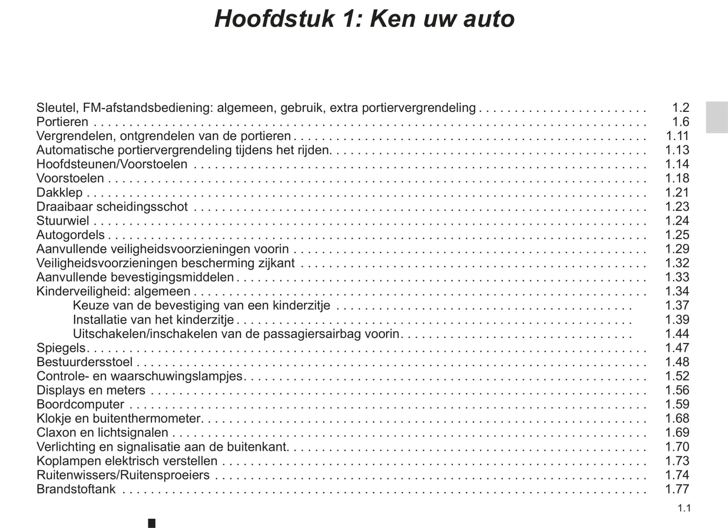 2003-2004 Renault Kangoo Bedienungsanleitung | Niederländisch