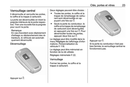 2016-2017 Opel Meriva Owner's Manual | French