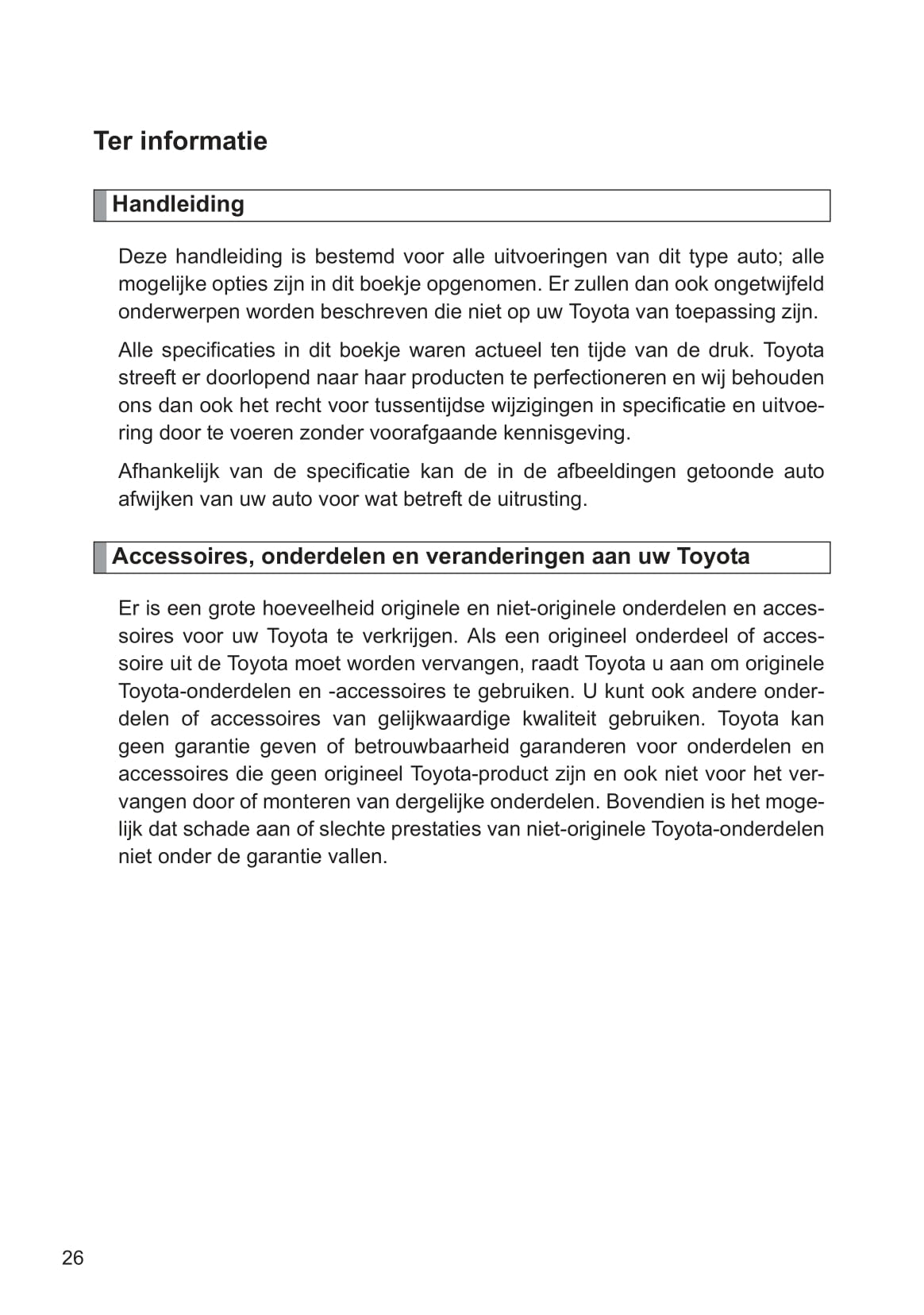 2013-2014 Toyota Yaris/Yaris Hybrid Bedienungsanleitung | Niederländisch