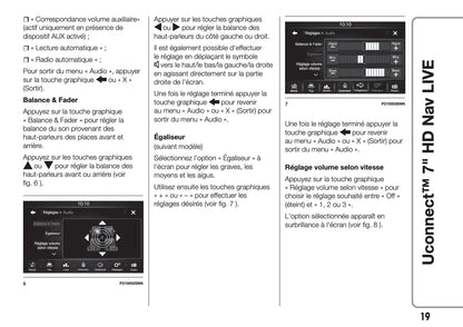 Fiat 500X Uconnect Radio Nav 7.0 Guide d'utilisation 2018 - 2019