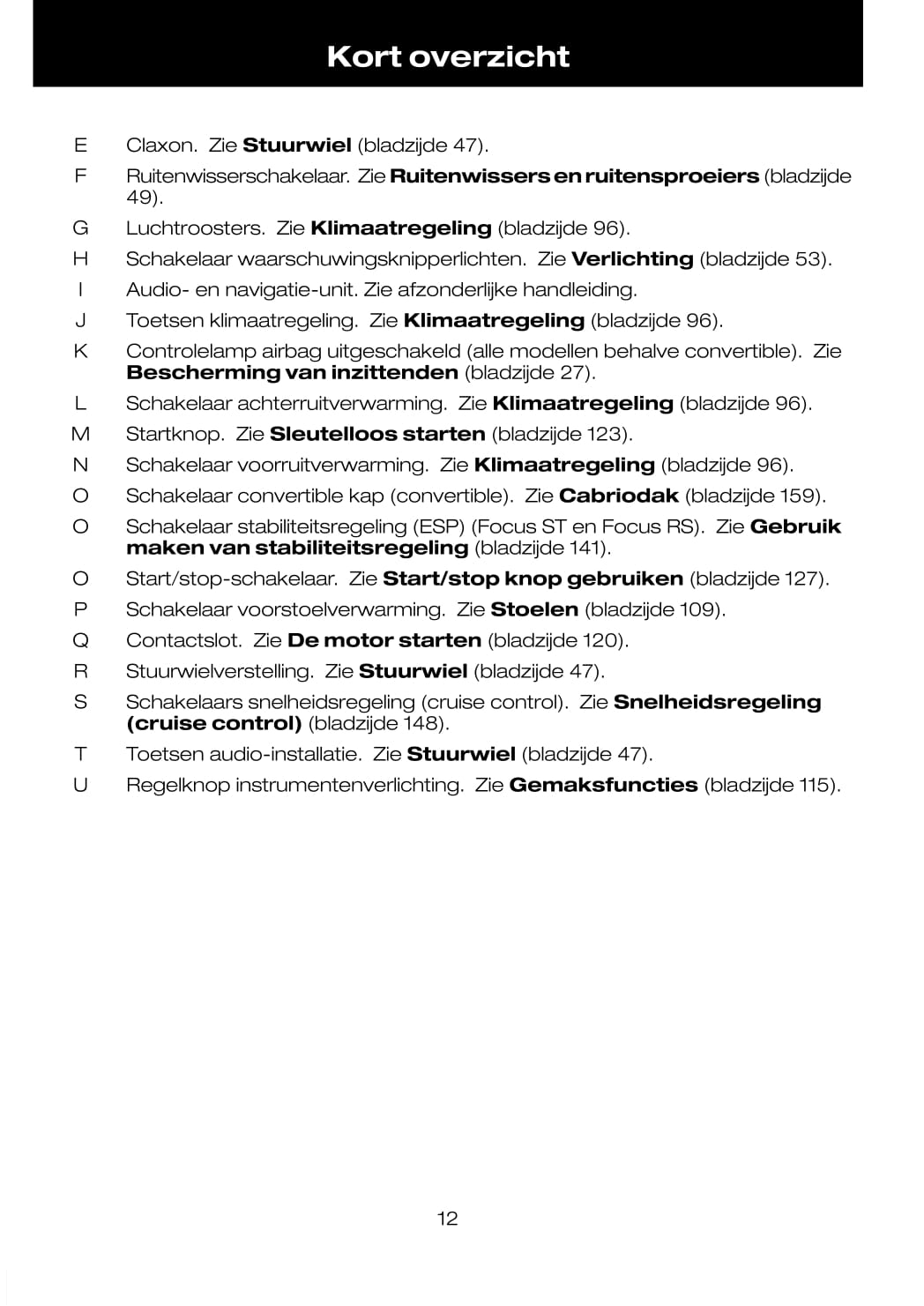 2008-2011 Ford Focus Owner's Manual | Dutch