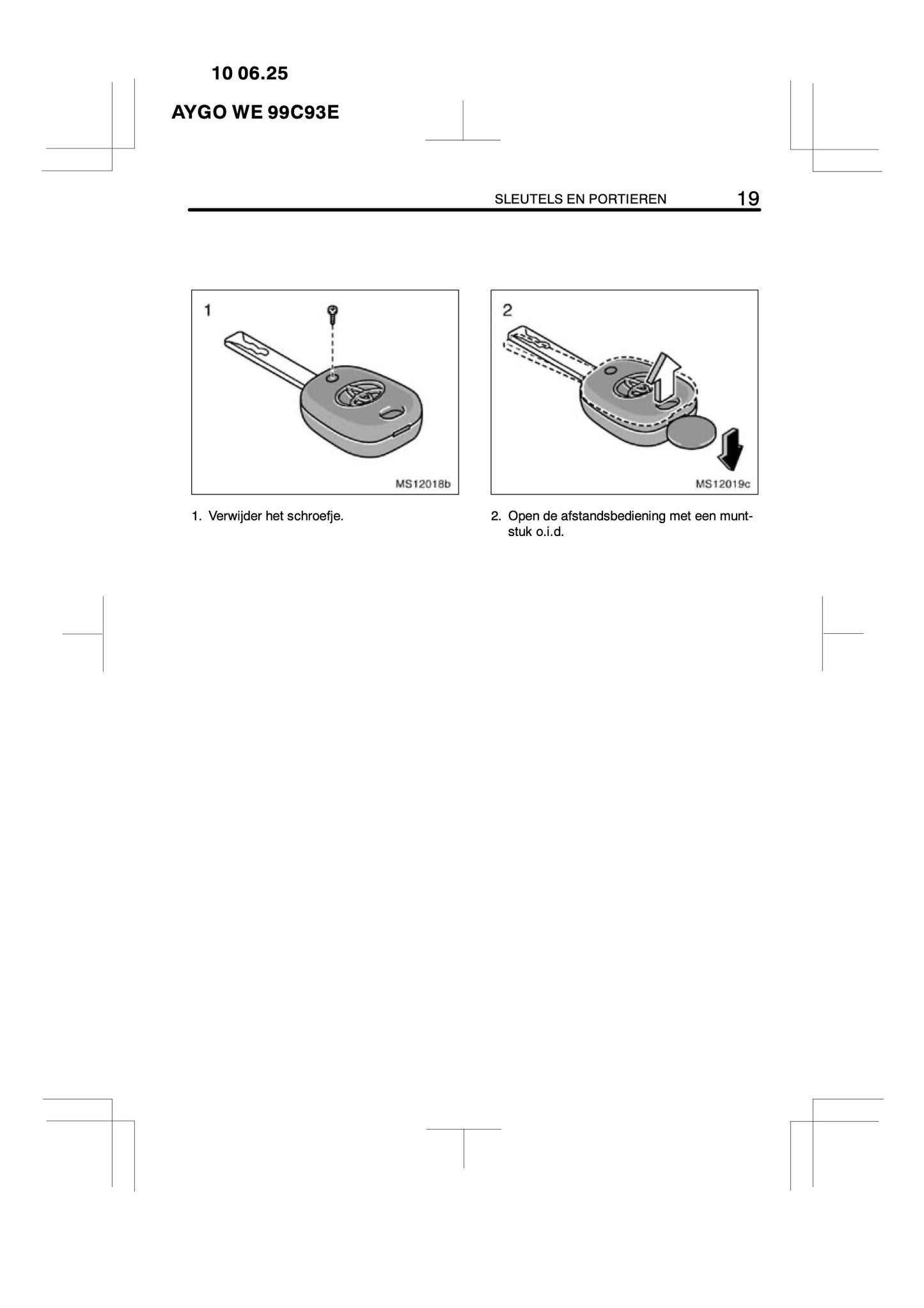 2010-2011 Toyota Aygo Owner's Manual | Dutch