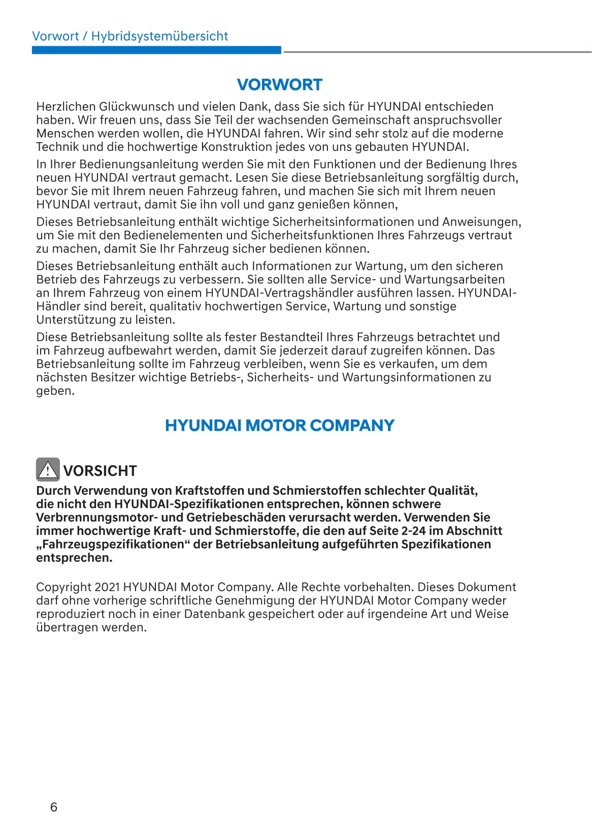 2021-2022 Hyundai Tucson Hybrid/Tucson Plug-in Hybrid Owner's Manual | German