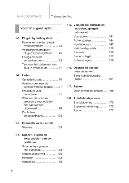 2012-2014 Toyota Prius Plug-in Hybrid Owner's Manual | Dutch