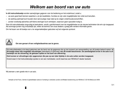 2009-2010 Renault Laguna Owner's Manual | Dutch