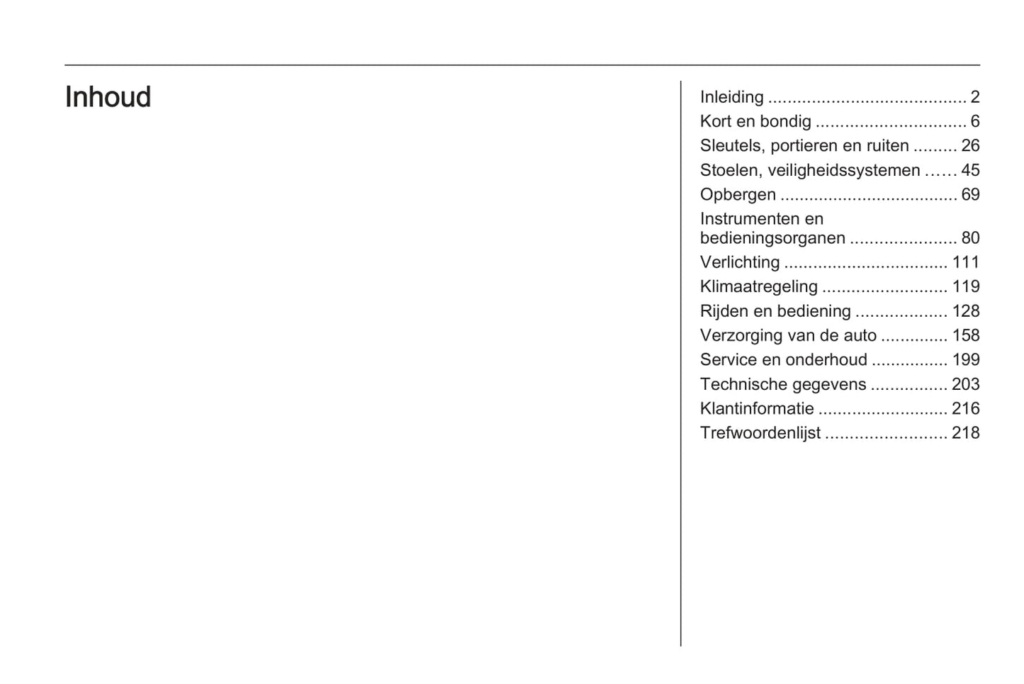 2013-2014 Opel Zafira/Zafira Family Owner's Manual | Dutch