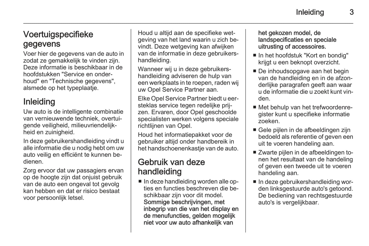 2013-2014 Opel Zafira/Zafira Family Owner's Manual | Dutch