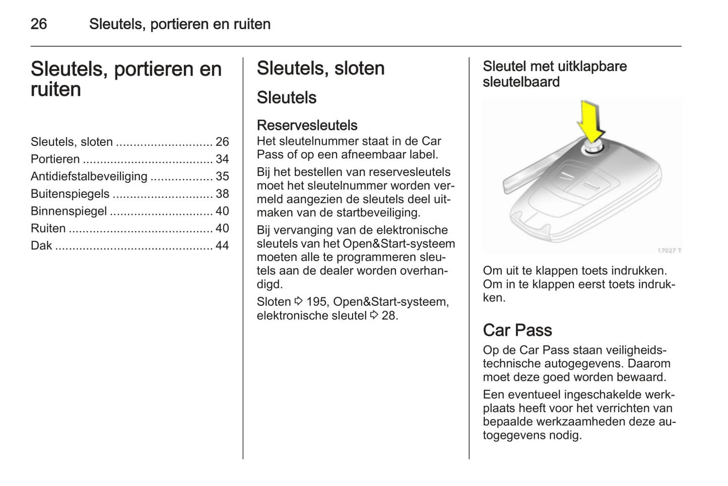 2013-2014 Opel Zafira/Zafira Family Owner's Manual | Dutch