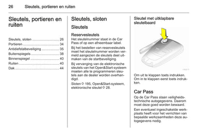 2013-2014 Opel Zafira/Zafira Family Owner's Manual | Dutch