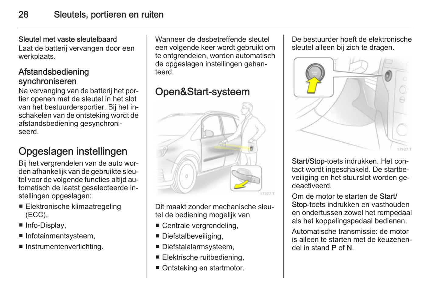 2013-2014 Opel Zafira/Zafira Family Owner's Manual | Dutch