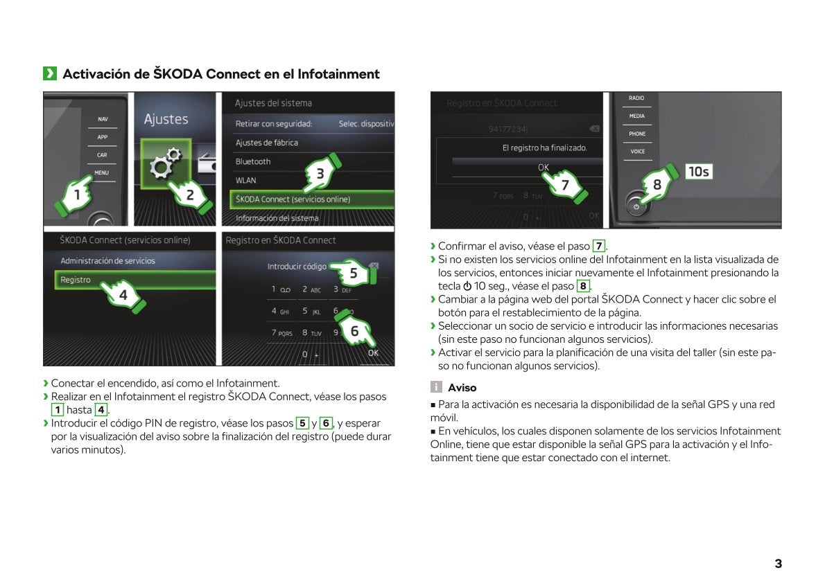 2017 Skoda Connect Owner's Manual | Spanish