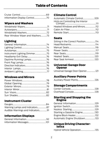 2017 Ford C-Max Hybrid/C-Max Energi Owner's Manual | English