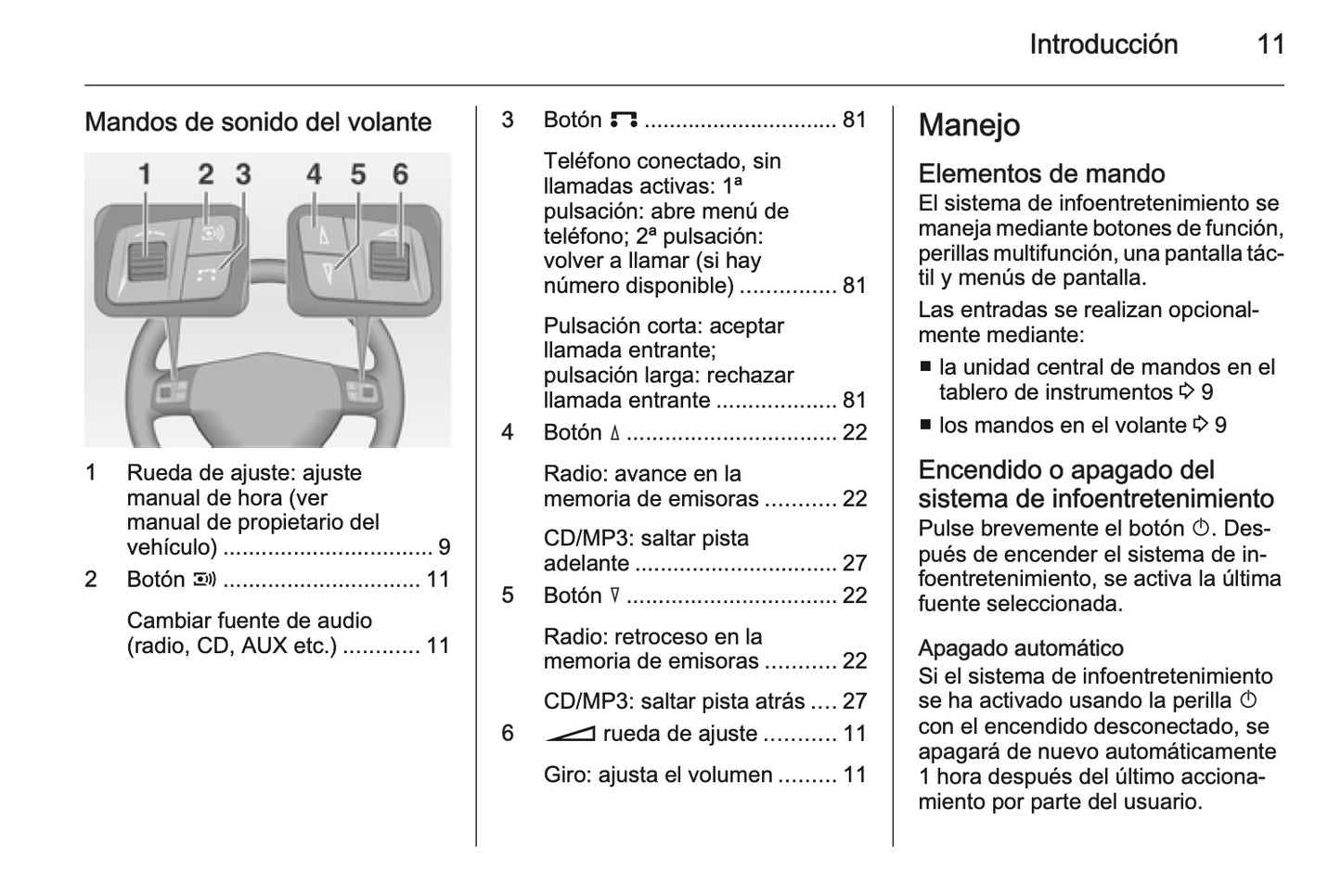 Opel Antara Manual de infoentretenimiento 2011 - 2015