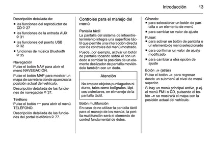 Opel Antara Manual de infoentretenimiento 2011 - 2015