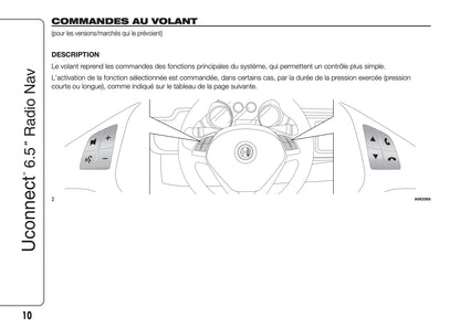 Alfa Romeo Giulietta Uconnect Radio Nav 6.5 Guide d'utilisation 2014 - 2016