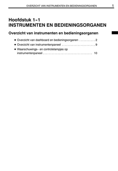 2002-2004 Toyota Camry Owner's Manual | Dutch