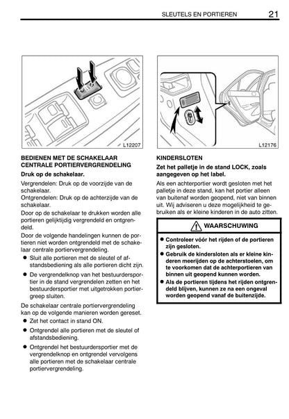 2002-2004 Toyota Camry Owner's Manual | Dutch