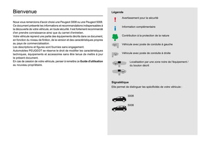 2020-2022 Peugeot 3008/5008/3008 Hybrid/3008 HYbrid4 Owner's Manual | French